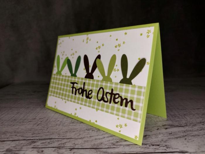 Grußkarte Frohe Ostern Ohren Caro handgemacht